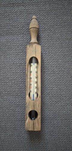 Vintage holzthermometer - vintage,